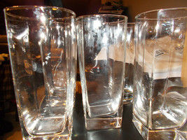 Clear Glasses Set of 5 Very Good Condition New Vintage 1980&#39;s 5 1/2 Inches Tall - £14.41 GBP