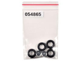 Rear Low Profile Wheelset Chrome 1/87 (HO) Plastic Model by Promotex - $16.89