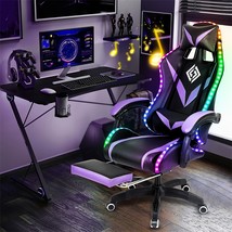 HOFFREE 2.3-Point Massage Lumbar Support 135° LED Light Bar Wireless Spe... - $121.16