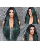 Luscious Human Hair Blend Full Lace front wig with Feathered sides Long ... - $2,236.85 MXN