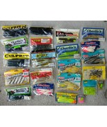 Worms Baits Lures Artificial Fishing Gear Soft Creatures Assorted Lot As Is - £45.27 GBP