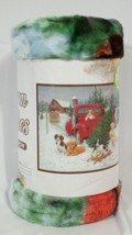 Raschel Warm Wishes Royal Plush Throw Christmas Blanket Puppy Truck 50in X 60in - $32.59