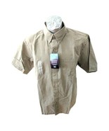 Denver Hayes Shirt Tan SS Shirt Size M Pigment Dye Cotton Beige New - $31.34