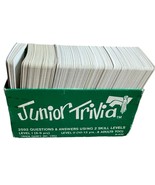 Junior Trivia Game Cards 1983 - 2 Skill Levels Ages 5+ &amp; Adults - Trivia... - $12.86