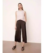 Vince Brown Satin Pleat Front Wide Leg Trousers. Size 18. NWOT. P - $59.39