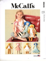 McCall&#39;s Crafts M8235 14 inch Cloth Doll and Dress Sewing Pattern Uncut - $14.86