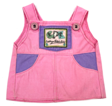 Vintage Cabbage Patch Kids Overall Dress 1980’s CPK Pink Purple Logo Clo... - £56.65 GBP