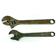 Vintage Crescent Crestoloy Adjustable Wrench Set 10&quot;, 12&quot; Made In The Usa - £16.75 GBP