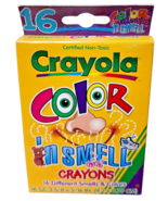 1997 Crayola Color N Smell 16 Count Box Rare Retired Colors OOP Vintage Crayons - $22.49