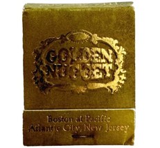 Golden Nugget Casino Hotel Vintage Matchbook Boston Atlantic City Unused E34m3 - £11.75 GBP