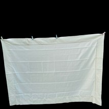 XOCHI Tablecloth Hemstitch Cream 60x84 Rectangle Linen Cotton Vintage  - $45.89
