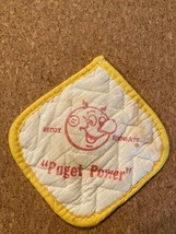 Puget Power Reddy Kilowatt Magnetic Pot Holder Yellow White Red Seattle WA - $7.25