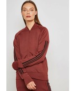 ADIDAS CZ2942 ID Bomber Knit Track JACKET Relaxed Fit Noble Maroon ( L ) - £116.48 GBP
