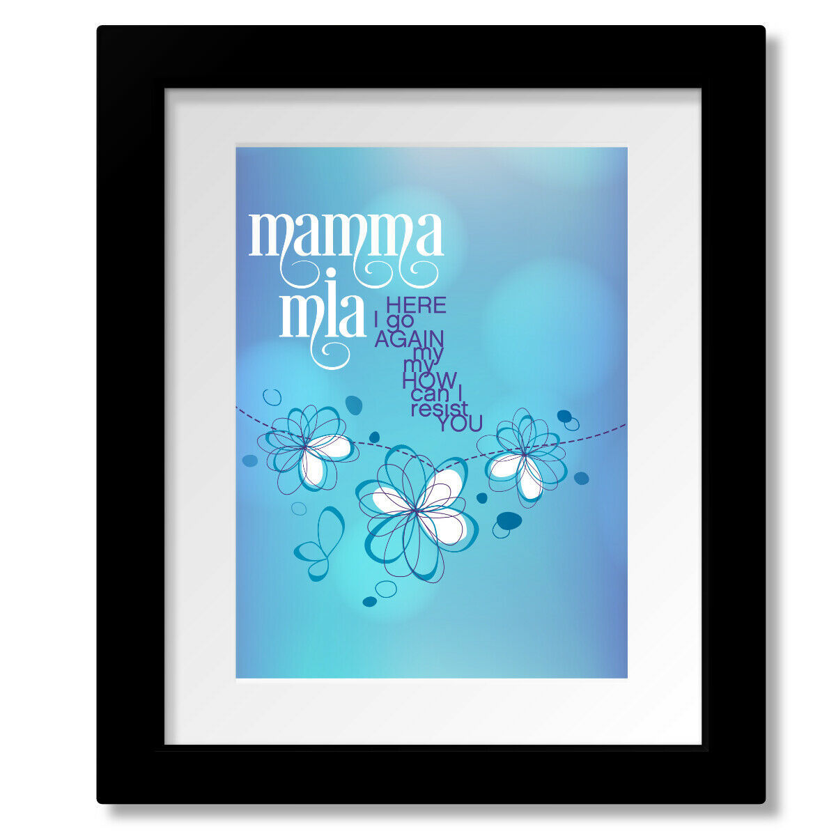Mamma Mia - ABBA Song Lyric Inspired Pop Music Art Print Poster Canvas o... - $19.00+