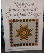 Needlepoint from America&#39;s Great Quilt Designs Mary Kay Davis 1974 PB - $14.00