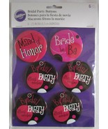 Wilton Bridal Bachelorette Party Bride to Be Party 6 Buttons Maid of Honor - $15.66