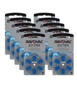 Rayovac Extra Advanced Hearing Aid Batteries Size 675 (1 Box) (60 Batter... - £14.41 GBP