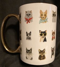 Cool Cats by Rifle &amp; Paper Company Mug/Cup 4.5&quot; T × 3.125&quot; Dia 16 oz PET RESCUE - £11.21 GBP