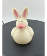 White Duck With Bunny Rabbit Ears Costume Rubber Duck - Easter Novelty G... - £3.56 GBP