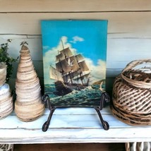 Vintage Lenticular 3-D Tall Ship Postcard Old Time Clipper Seagulls Holographic - $19.79
