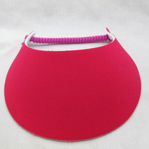 Magenta Pink Sun Visor Spiral Lace 1 Size Fits Most DYI Decorate US Seller   p-X - $12.86