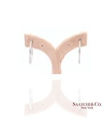 18k Diamond Hoop Earrings Womens White Gold Fine Jewelry Classic Luxe - $3,029.40