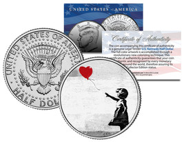 Banksy * There Is Always Hope * Colorized Jfk Half Dollar Coin Girl With Balloon - £6.73 GBP