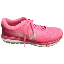 Nike Flex 2015 Running Sneakers Shoes Womens Size 8 Pink Mesh Lace Up 709021-600 - $23.05