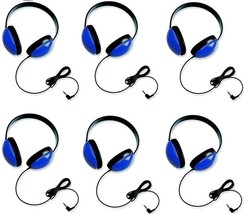 Califone 2800-BL Listening First Stereo Headphones (Pack of 6), Blue - $95.55