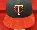 Minnesota Twins Fitted Baseball Hat New Era 59Fifty Sz 7 1/4 On Field Co... - $19.68
