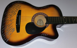 TRINI LOPEZ SIGNED ACOUSTIC GUITAR W/ IF I HAD A HAMMER LYRICS FREEDOM S... - £783.36 GBP