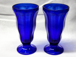 Vintage Anchor Hocking COBALT BLUE Octagon FOUNTAINWARE Glass Footed - P... - $18.88