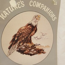Natures Conpanions Cross Stitch Leaflet Book Stoney Creek 1988 Bald Eagle Rabbit - $14.99