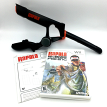 RAPALA Pro Bass Fishing Wii game &amp; fishing rod &amp; reel peripheral combo b... - £27.87 GBP