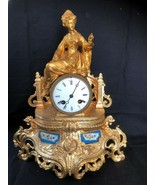 Antico Dorato Francese Bronzo Dorato E Sevres Porcellana Clock - £1,146.44 GBP