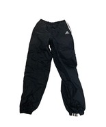 Adidas Youth Size Small 8 10 Black Nylon Track Sweat Pants White Stripe ... - £13.31 GBP