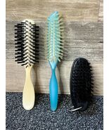 Lot of 3 Vintage Nylon Bristle Hair Brushes I.M.T.C., Avon, etc. - $400.16 MXN