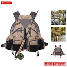 Multifunctional Fly Fishing Vest for All Seasons - Adjustable &amp; Comfortable - $79.15