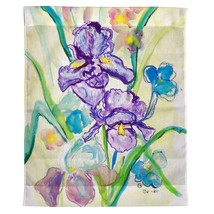Betsy Drake Two Irises Outdoor Wall Hanging 24x30 - £38.94 GBP