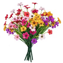 MACTING Spring Artificial Flowers Outdoor 6 Bundles Fake Flowers UV Resistant No - £18.36 GBP