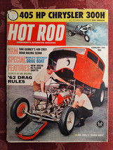 Rare HOT ROD Car Magazine February 1962 Drag Boat 405 HP Chrylser 300H - £17.11 GBP