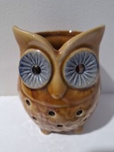 Ashland 4.5&quot; BN Ceramic Owl Figurine Decor Scents Candle Holder Tea light Votive - £5.35 GBP