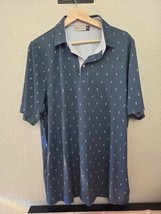 Kjus Polo Shirt All Over Print Pattern Mens Extra Large (54) Golfer Print  - $35.72 CAD