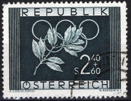 ZAYIX Austria B277 Used 1952 2.40s Olympic Games semi-postal 010122SM90 - £11.74 GBP