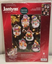 Janlynn Christmas Counted Cross Stitch Kit Snow Folk Ornaments #023-0342 New - $23.39