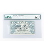 1920 Denmark 5 Kroner Note (AU-55 NET PMG) National Bank Danmark Five Kr... - €448,13 EUR
