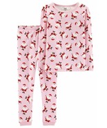 Baby Girl Child of Mine by Carters 18 Months Santa Christmas Pajamas Pj ... - $228.33 MXN