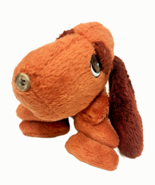 Vintage Drooper Dog Plush RARE Button Nose Copper Brown Stuffed Animal T... - $135.82 CAD