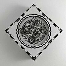 Motorcycle Coaster Set: Engraved Wood, Biker Gift with Storage Box - $30.00