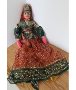 Vtg hand made Indian Marionette String Puppet Ventriloquist Wood Cloth - £31.46 GBP